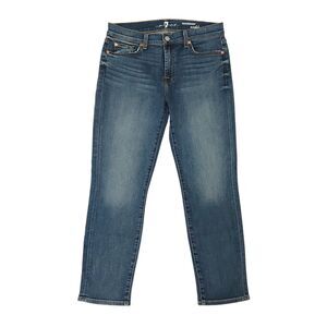 7 For All Mankind Jeans Womens 29 Blue Roxanne Ankle Stretch Low Rise Dark Wash